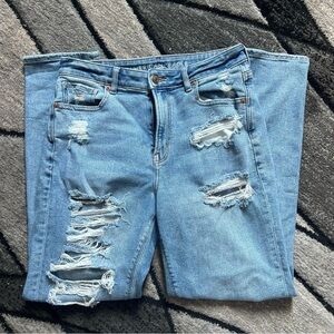 American Eagle Distressed Mom Jeans